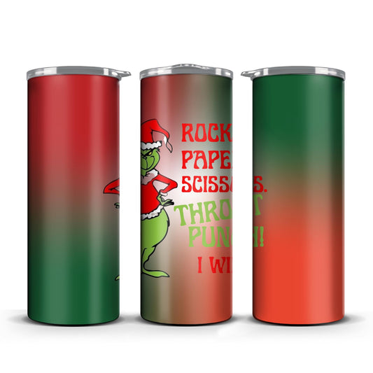 Grinch Throat Punch Tumbler