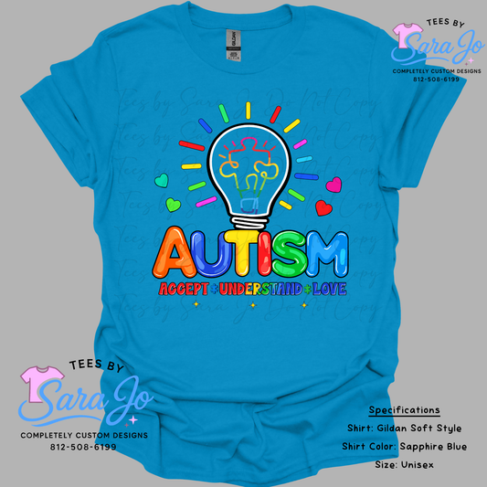Autism lightbulb design