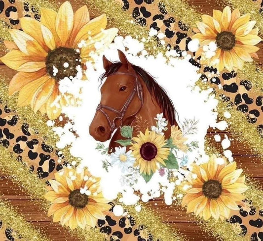 Horse with Sunflowers